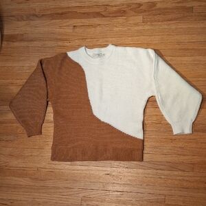 Suvimuga Elegant Two-Tone Crew Neck Sweater - Warm And Soft 6271
